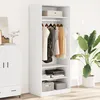 Image de vidaXL Garde-robe blanc 80x50x200 cm bois d'ingÃ©nierie