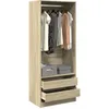 Image de vidaXL Garde-robe chÃªne sonoma 80x50x200 cm bois d'ingÃ©nierie