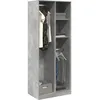 Image de vidaXL Garde-robe gris bÃ©ton 80x50x200 cm bois d'ingÃ©nierie