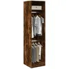 Image de vidaXL Garde-robe chÃªne fumÃ© 50x50x200 cm bois d'ingÃ©nierie