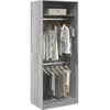 Image de vidaXL Garde-robe sonoma gris 80x50x200 cm bois d'ingÃ©nierie