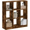 Image de vidaXL BibliothÃ¨que chÃªne fumÃ© 102x32x108 cm bois d'ingÃ©nierie