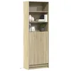 Image de vidaXL Buffet haut LED chÃªne sonoma 69x32,5x200 cm bois d'ingÃ©nierie