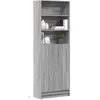 Image de vidaXL Buffet haut LED sonoma gris 69x32,5x200 cm bois d'ingÃ©nierie