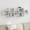 Image de vidaXL ÃtagÃ¨re murale blanc 129x18x42 cm bois d'ingÃ©nierie