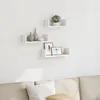 Image de vidaXL ÃtagÃ¨res murales 3 pcs blanc bois d'ingÃ©nierie