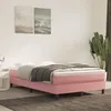 Image de vidaXL Matelas de lit Ã  ressorts ensachÃ©s rose 120x210x20 cm velours