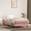 Image de vidaXL Matelas de lit Ã  ressorts ensachÃ©s rose 100x220x20 cm velours