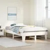 Image de vidaXL Cadre de lit sans matelas blanc 120x190 cm bois de pin massif