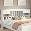Image de vidaXL TÃªte de lit avec rangement blanc 180 cm bois massif de pin