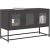 Image de vidaXL Meuble TV noir 100,5x39x60,5 cm acier laminÃ© Ã  froid