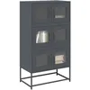 Image de vidaXL Buffet haut anthracite 68x39x123 cm acier