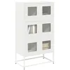 Image de vidaXL Buffet haut blanc 68x39x123 cm acier