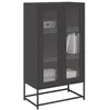 Image de vidaXL Buffet haut noir 68x39x123 cm acier