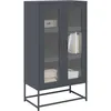 Image de vidaXL Buffet haut anthracite 68x39x123 cm acier