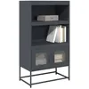 Image de vidaXL Buffet haut anthracite 68x39x123 cm acier