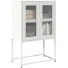 Image de vidaXL Buffet haut blanc 68x39x107 cm acier