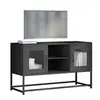 Image de Meubles TV VidaXL  Meuble TV  acier laminé à froid noir 100,5x39x60,5 cm P31599863