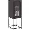 Image de vidaXL Buffet noir 36x39x107 cm acier laminÃ© Ã  froid