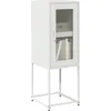 Image de vidaXL Buffet blanc 36x39x107 cm acier laminÃ© Ã  froid