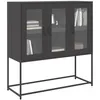 Image de vidaXL Buffet noir 100,5x39x107 cm acier laminÃ© Ã  froid
