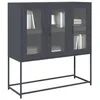 Image de vidaXL Buffet anthracite 100,5x39x107 cm acier laminÃ© Ã  froid