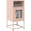 Image de vidaXL Table de chevet rose 36x39x78 cm acier laminÃ© Ã  froid