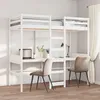 Image de vidaXL Cadre de lit superposÃ© sans matelas blanc 75x190 cm pin massif