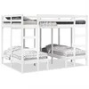 Image de vidaXL Lit superposÃ© triple blanc 140x200/70x140 cm bois de pin massif