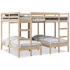Image de vidaXL Lit superposÃ© triple 140x200/70x140 cm bois de pin massif