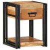 Image de 2 Armoires De Chevet Vidaxl 40x35x50 Cm En Bois D'acacia Massif