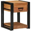 Image de Table De Chevet Vidaxl 40x40x50 Cm En Bois D'acacia Massif