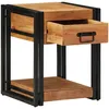 Image de Tables De Nuit Vidaxl 2 Pcs 40x40x50 Cm En Bois D'acacia