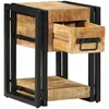 Image de Table De Chevet Vidaxl 40x40x40 Cm En Bois De Manguier Massif