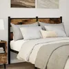 Image de vidaXL TÃªte de lit chÃªne fumÃ© 135 cm fer et bois d'ingÃ©nierie