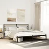 Image de vidaXL Cadre de lit en mÃ©tal sans matelas chÃªne sonoma 180x200 cm