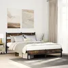 Image de vidaXL Cadre de lit sans matelas chÃªne fumÃ© 90x200cm bois d'ingÃ©nierie