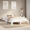 Image de vidaXL Cadre de lit sans matelas blanc 140x200 cm bois de pin massif