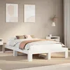 Image de vidaXL Cadre de lit sans matelas blanc 120x200 cm bois de pin massif