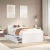 Image de vidaXL Cadre de lit sans matelas avec tÃªte de lit blanc 135x190 cm pin