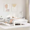Image de vidaXL Cadre de lit sans matelas blanc 140x190 cm bois de pin massif