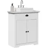 Image de vidaXL Armoire de lavabo de salle de bain BODO blanc 70x35x80 cm