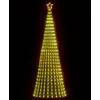 Image de vidaXL Sapin de NoÃ«l lumineux conique 475 LED blanc chaud 247 cm