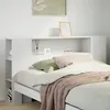 Image de vidaXL TÃªte de lit avec rangement blanc 150 cm bois massif de pin