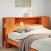 Image de vidaXL TÃªte de lit avec rangement cire marron 140cm bois massif de pin