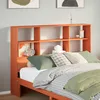 Image de vidaXL TÃªte de lit avec rangement cire marron 150cm bois massif de pin