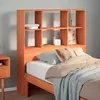 Image de vidaXL TÃªte de lit avec rangement cire marron 100cm bois massif de pin