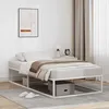 Image de vidaXL Cadre de lit sans matelas blanc 100x200 cm mÃ©tal