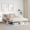 Image de vidaXL Cadre de lit sans matelas blanc 140x200 cm mÃ©tal