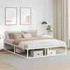 Image de vidaXL Cadre de lit sans matelas blanc 160x200 cm mÃ©tal